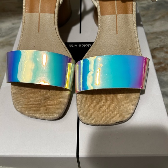 Dolce Vita Hazel Iridescent Block Heel Sandals - Picture 5 of 7